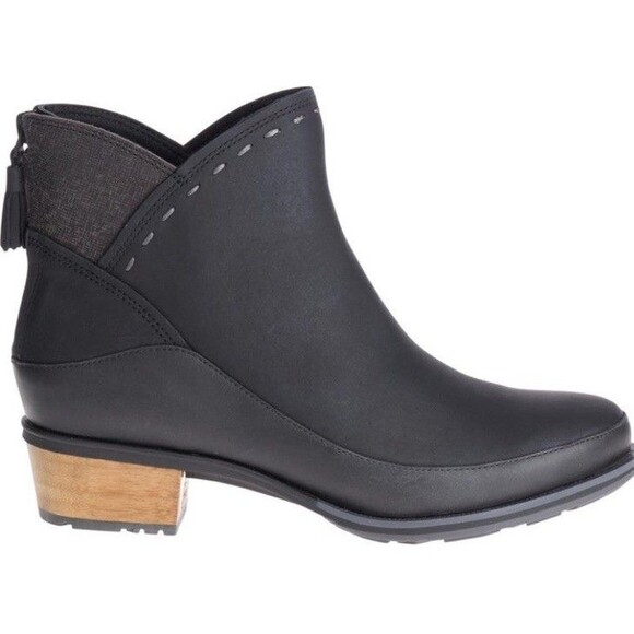 Chaco Cataluna Explorer Comfort Boots Black Leather Booties Womens 7.5 - Picture 1 of 14